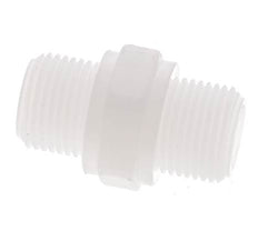 Espiga doble G3/8'' Polipropileno (pp) 10bar (140.5psi) FDA 22mm Hex.