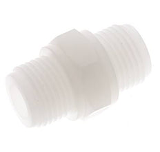 Espiga doble G1/2'' PVDF 10bar (140,5psi) FDA 27mm Hex.