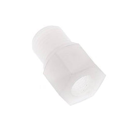 Anillo reductor G1/8'' Hembra x G1/4'' Macho PVDF 10bar (140.5psi) FDA 17mm Hex.
