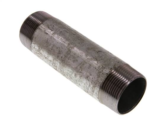 R 1 1/2'' Espiga doble de acero galvanizado 50 Bar DIN 2982 - 150mm [2 Piezas]