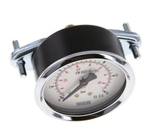 0..6 Bar (0..87 psi) Manómetro de montaje en panel Acero/Latón 63 mm Clase 2.5 (Soporte)
