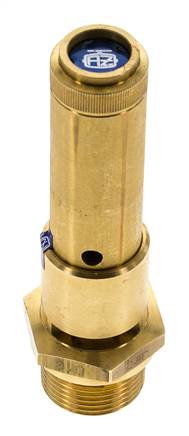 G Válvula de seguridad preajustada de latón de 3/4'' 31 bar (449,62 psi) DN 10