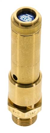 G Válvula de seguridad preajustada de latón de 1/2'' 36,3 bar (526,5 psi) DN 10