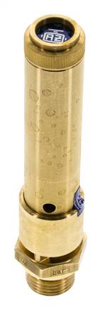 G Válvula de seguridad preajustada de latón de 1/2'' 48,5 bar (703,44 psi) DN 10