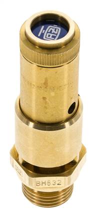 G Válvula de seguridad preajustada de latón de 1/2'' 7,6 bar (110,23 psi) DN 10