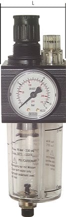 FRL G1/2'' 1400l/min 0,5-6,0bar/7-87psi Combo 1