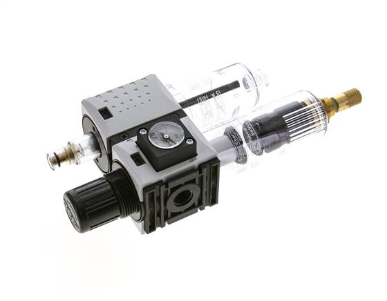 FRL 2 Partes G1/4'' 800l/min 0.5-8.0bar/7-116psi Auto Policarbonato Futura 0