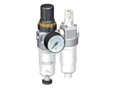 FRL 2 Partes G1/8'' 350l/min 0.5-16.0bar/7-232psi Semi-Auto Policarbonato Estándar 0