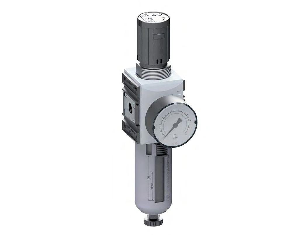 Filtro regulador G3/8'' 2500l/min 0,1-1,0bar/1-14psi Futura 1