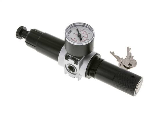 Filtro-regulador G1/4'' 1450l/min 0,1-3,0bar/1-44psi Manómetro de 40 mm Cylinder Lock Multifix 0