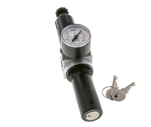 Filtro-regulador G1/4'' 1450l/min 0,1-3,0bar/1-44psi Manómetro de 40 mm Cylinder Lock Multifix 0