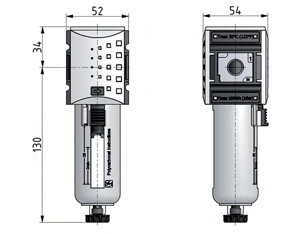 Filtro 5micras G3/8'' 2200l/min Futura 1