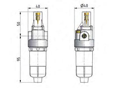 Lubricador G1/4'' Policarbonato Estándar 0