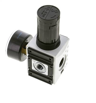 Regulador de presión de precisión para montaje de colector G1/4'' 2000l/min 0.5-8.0bar/7-116psi PA Futura 1
