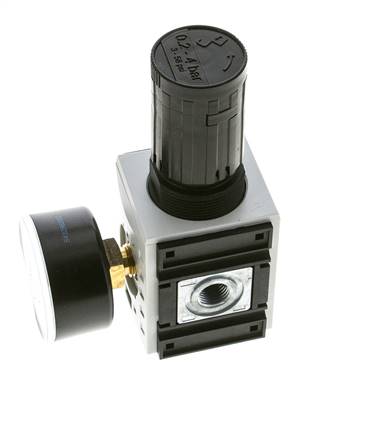 Regulador de presión de precisión para montaje de colector G1/4'' 2000l/min 0.2-4.0bar/3-58psi PA Futura 1