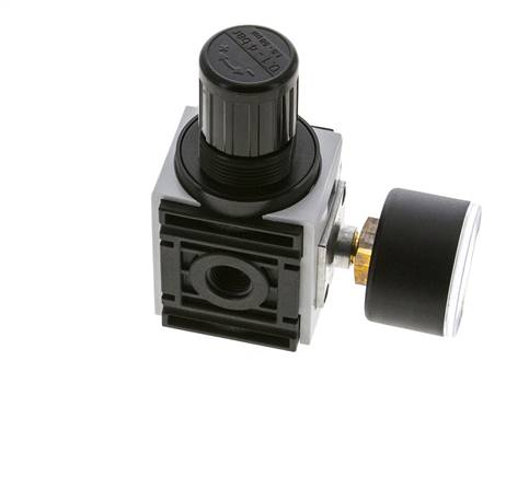 Regulador de presión para ensamblaje de colector G1/4'' 1000l/min 0.2-4.0bar/3-58psi PA 40 mm Manómetro Futura 0