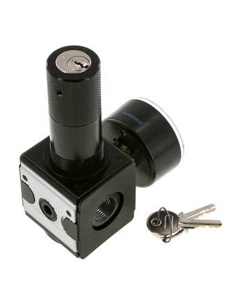 Regulador de presión G3/8'' 2100l/min 0,5-16,0bar/7-232psi Bloqueo de cilindro Multifix 1