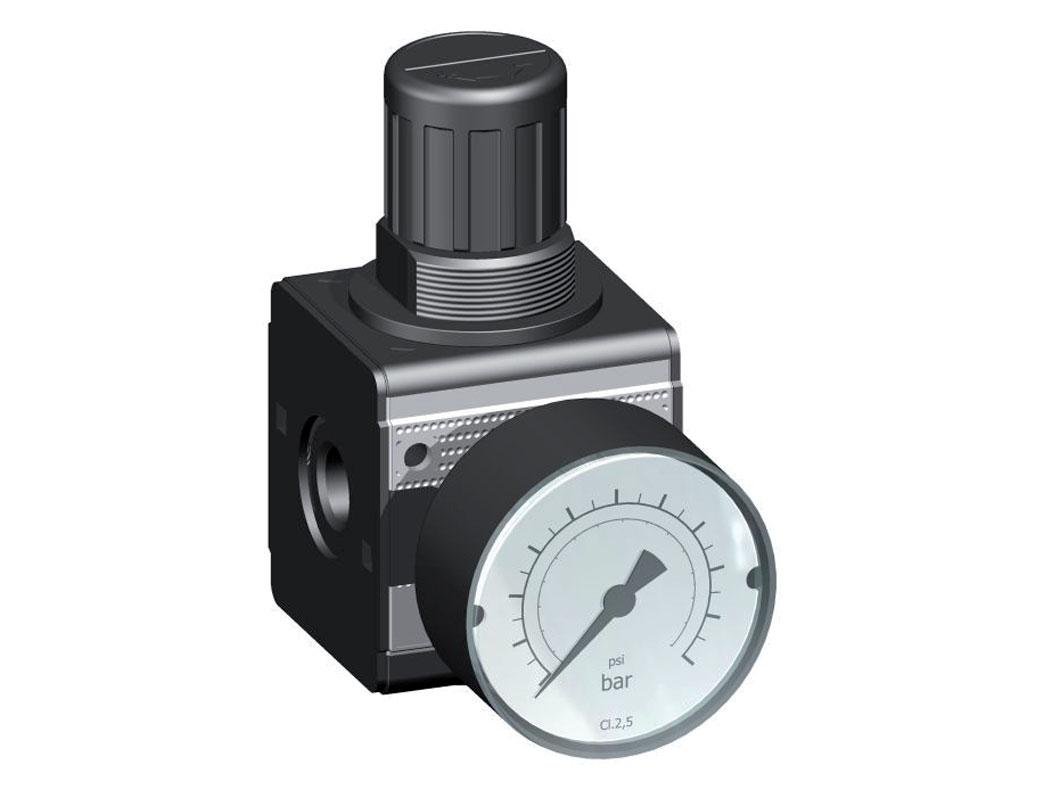 Regulador de presión de precisión G1/4'' 2100l/min 0.2-6.0bar/3-87psi de fundición de zinc Multifix 1