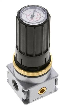 Regulador de presión para ensamblaje de colector G1/4''&1/8'' 1700l/min 0.5-10.0bar/7-145psi Fundición de zinc Multifix 0