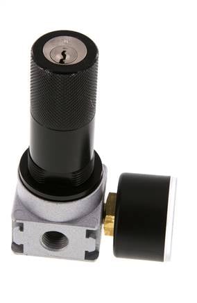 Regulador de presión G1/4'' 600l/min 0,5-10,0bar/7-145psi Manómetro de 40 mm Cylinder Lock Multifix 0