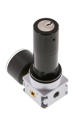 Regulador de presión G1/8'' 600l/min 0,5-10,0bar/7-145psi Manómetro de 40 mm Bloqueo de cilindro Multifix 0