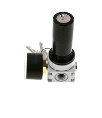 Regulador de presión G1/4'' 700l/min 0,1-3,0bar/1-44psi Manómetro de 40 mm Bloqueo de cilindro Multifix 0