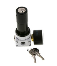 Regulador de presión G1/4'' 700l/min 0,1-3,0bar/1-44psi Manómetro de 40 mm Bloqueo de cilindro Multifix 0