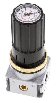 Regulador de presión G1/4'' 1450l/min 0.2-6.0bar/3-87psi Perilla de fundición de zinc con manómetro Multifix 0