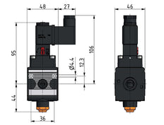 Válvula 3/2 G3/8 24VAC 900 l/min Multifix 1