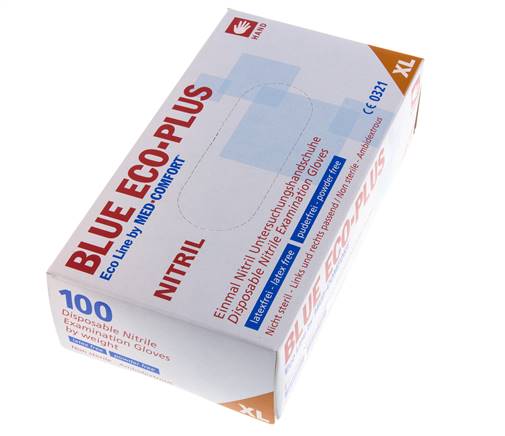 Guantes desechables de nitrilo sin polvo tamaño XL (100 unidades) Covid
