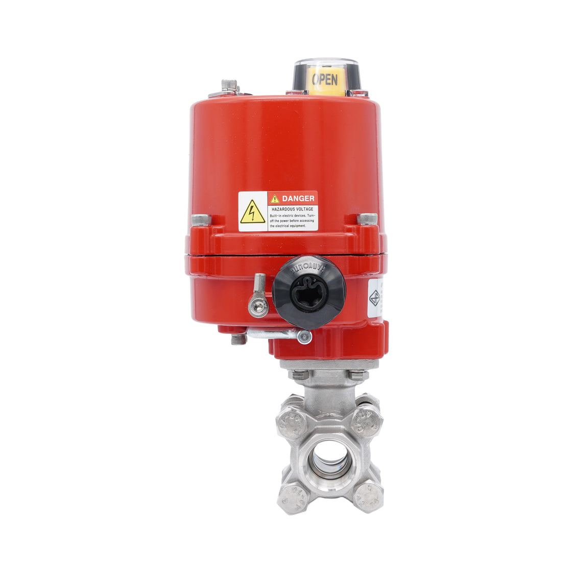 Válvula de Bola Eléctrica de Acero Inoxidable 2 Vías Rp 3/8'' 100-240 V AC