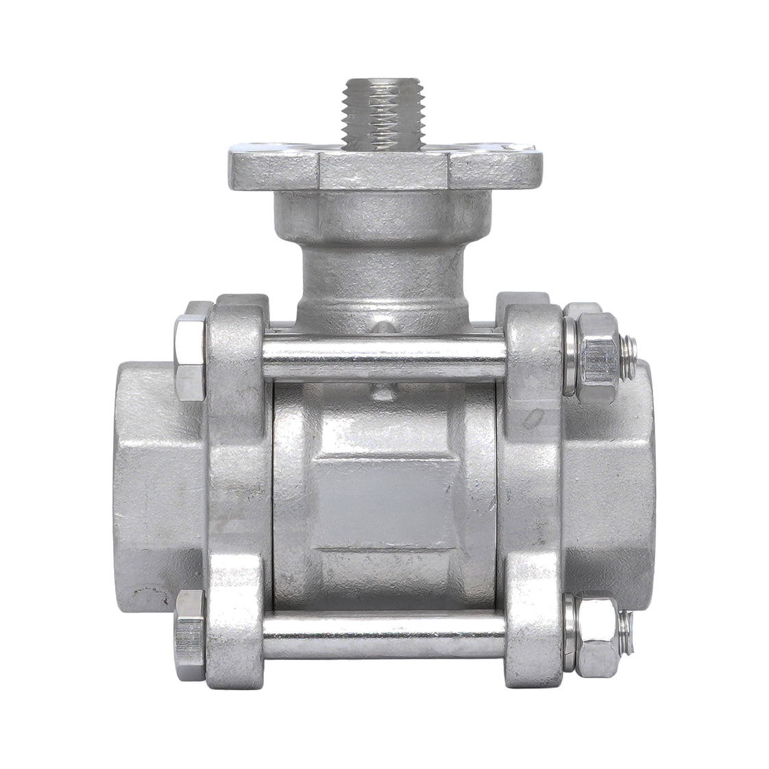 Rp 1'' 3 piezas de 2 vías válvula de bola de acero inoxidable 69 bar RTFE ISO-Top F04/F05 - TamesonPRO 1121-100