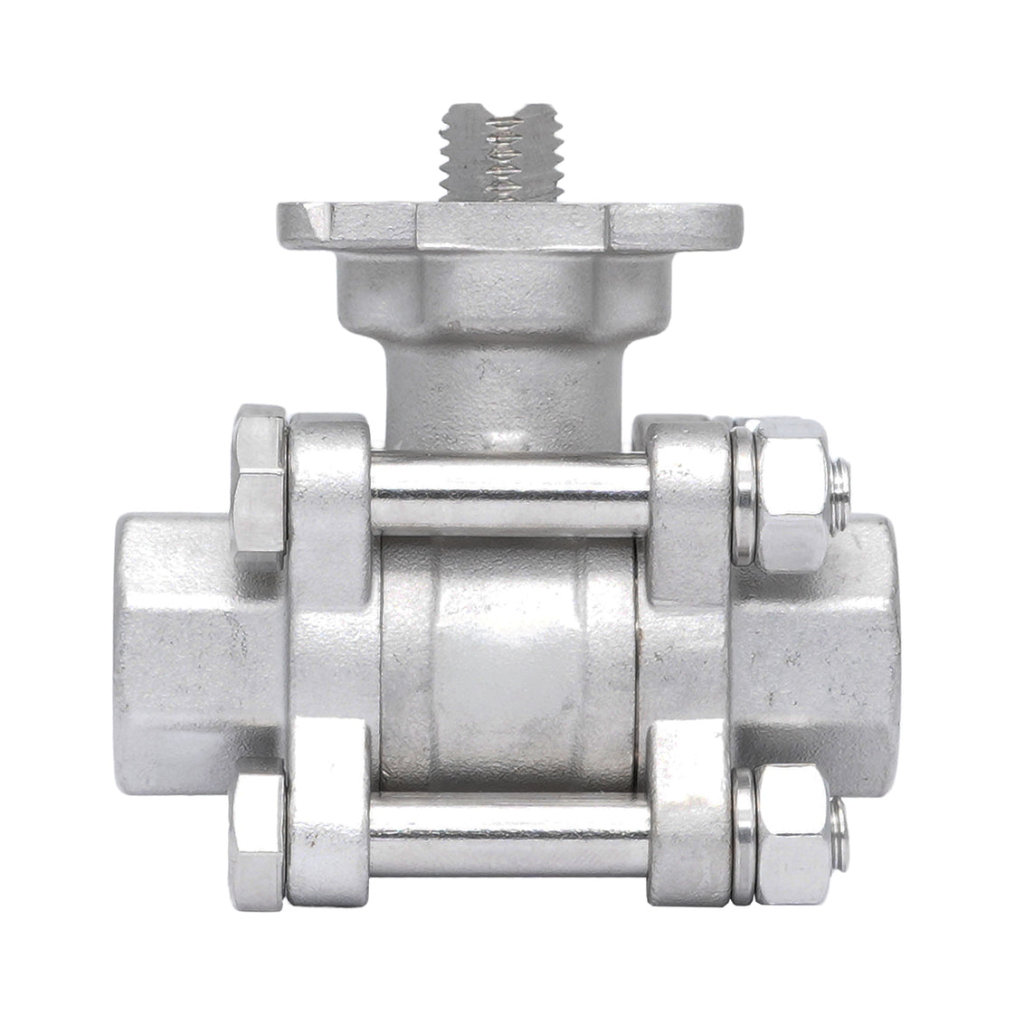 Rp 1/4'' 3 piezas de 2 vías válvula de bola de acero inoxidable 69 bar RTFE ISO-Top F03/F04 - TamesonPRO 1121-014
