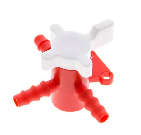 Válvula de bola de 3 vías de PE Barras de manguera de 1/4'' (6 mm)