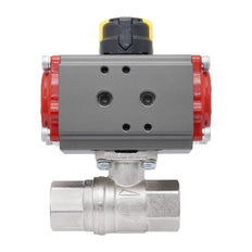 Válvula De Bola Neumática G3/8'' Latón Doble Efecto
