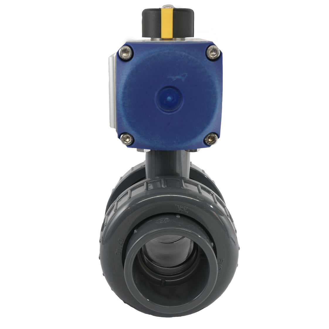 Válvula de bola neumática de PVC de 2 vías y 32 mm, abierta por resorte - VDL