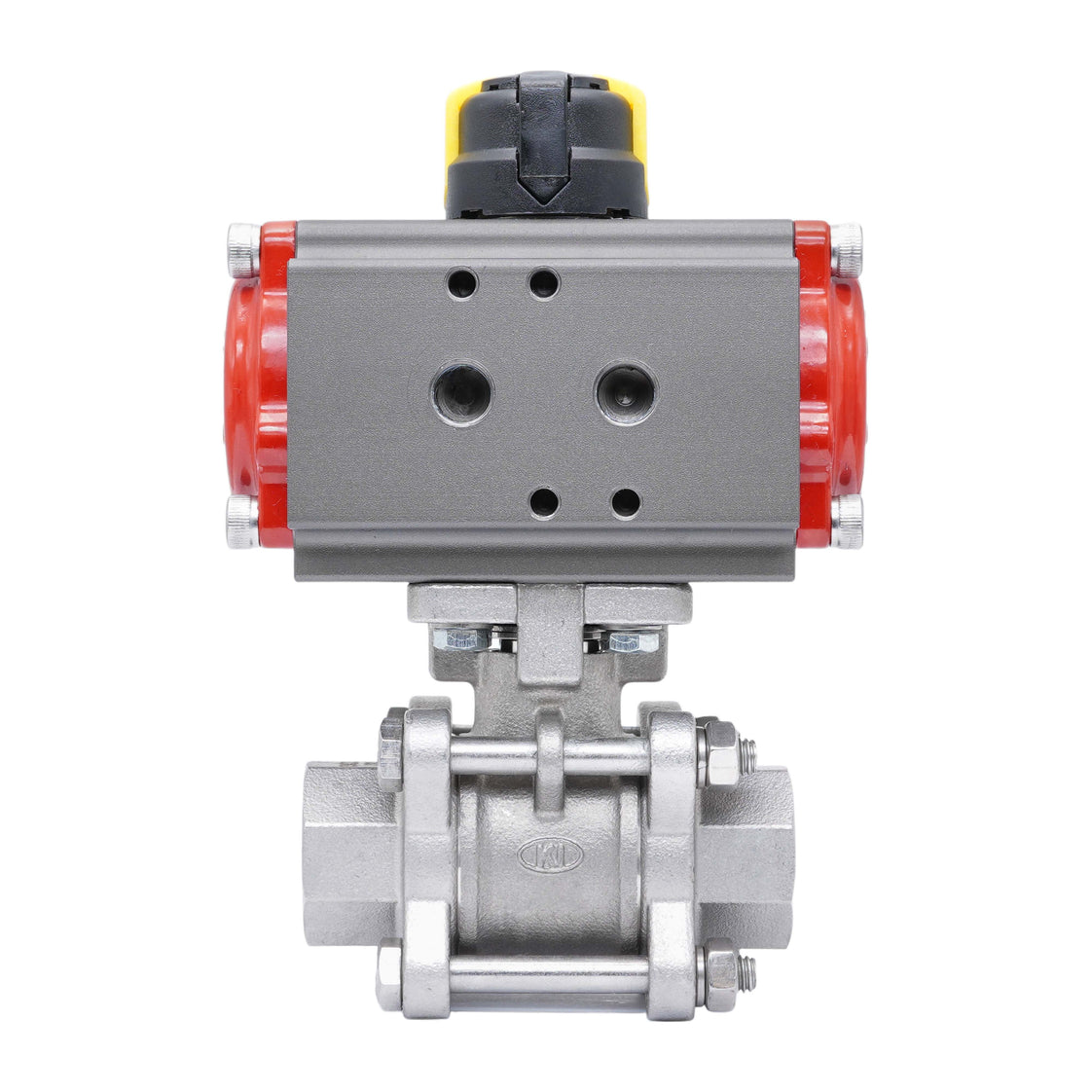Válvula De Bola Neumática G1/4'' Acero Inoxidable Doble Efecto