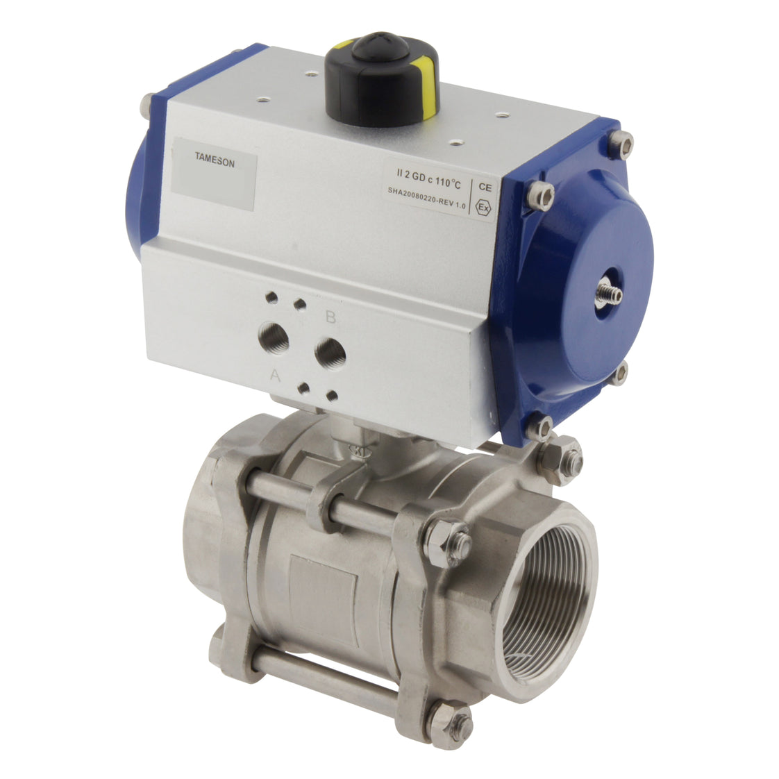 Válvula de bola neumática de acero inoxidable de 2 vías y doble efecto G2-1/2'' - BL2SA3