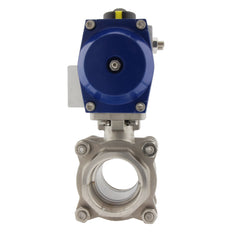 Válvula de bola neumática de acero inoxidable de 2 vías y doble efecto G3'' - BL2SA3