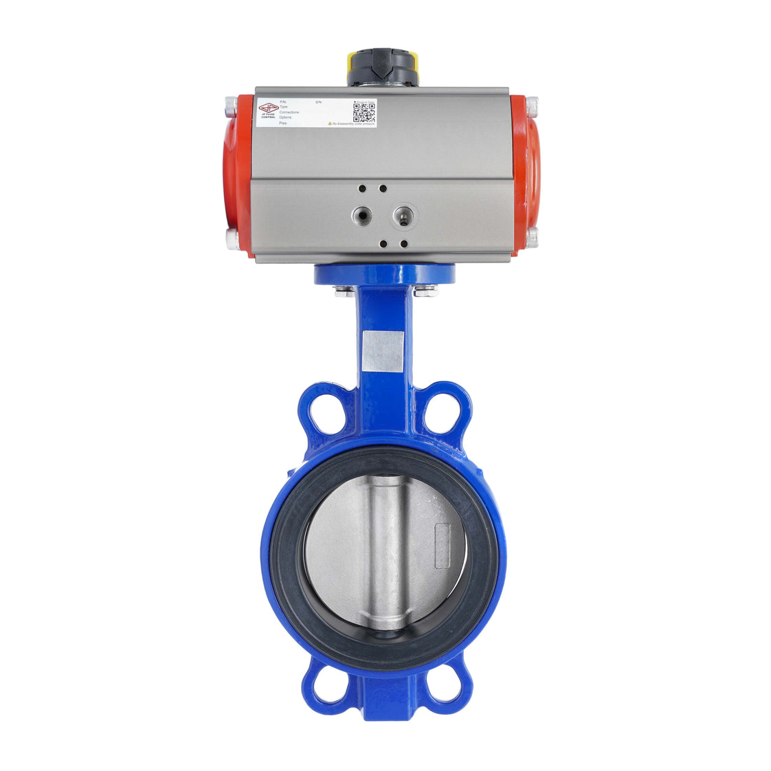 Válvula Mariposa Neumática DN80 (3 Pulgada) Lug Fundición De Hierro GGG 40 EPDM Apertura Por Resorte