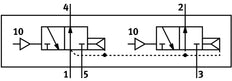 Festo 2x3/2 NO Válvula Neumática Monostable Tamaño 26mm ISO 15407-1 900l/min - 546712