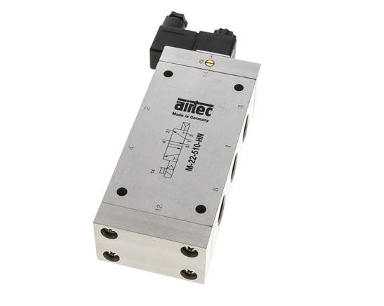 válvula solenoide 5/2 G1/2'' 12V DC 1-10bar/14-140psi Airtec