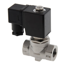 Electroválvula ST-SA 3/8'' NPT acero inoxidable FKM 0-10bar 12V DC