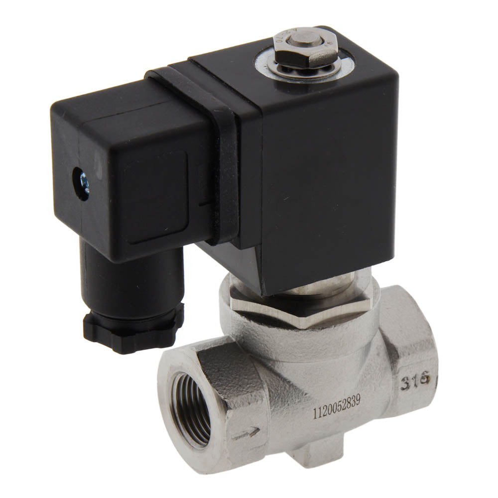 Electroválvula ST-SA 3/8'' NPT acero inoxidable EPDM 0-16bar 380V AC