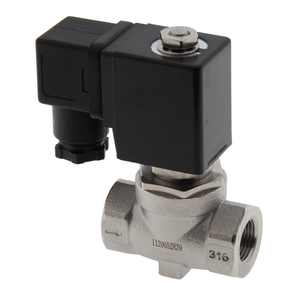 Electroválvula ST-SA 3/8'' NPT acero inoxidable EPDM 0-16bar 380V AC