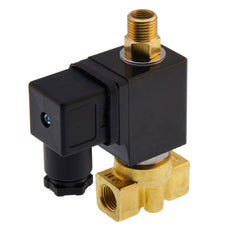Electroválvula TW-DD 1/4'' 3/2 vías UN latón FKM 0-2,5bar 12V DC