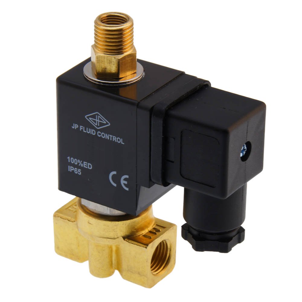 Electroválvula TW-DD 1/4'' 3/2 vías UN latón FKM 0-3,5bar 120V AC