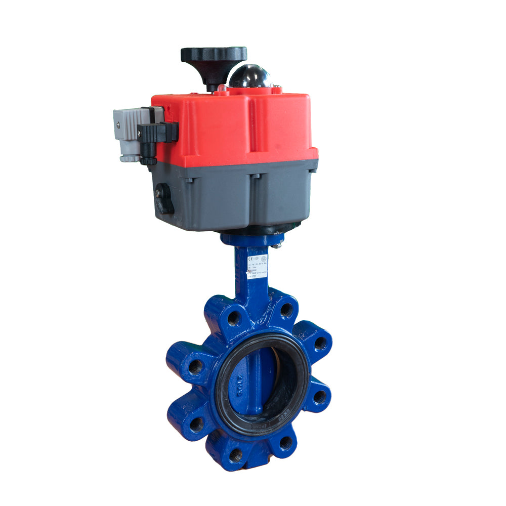 Electric Butterfly Valve DN200 24-240V AC/DC Modulating Fail-Safe Lug GGG40 EPDM Drinking water J+J