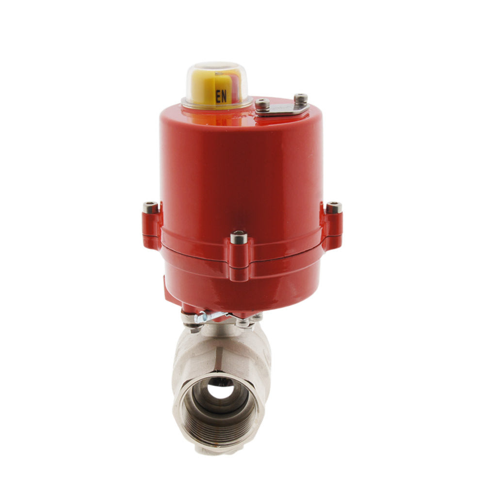Válvula de bola electrica de latón de 2 vías G1'' 120V AC - BL2BA