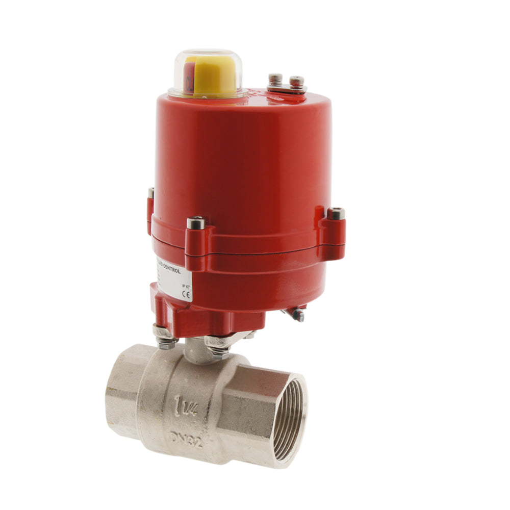 Válvula de bola electrica de latón de 2 vías G1-1/2'' DC - BL2BA